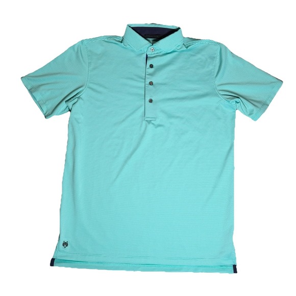 Greyson Other - Greyson Golf Polo Shirt  Men's Size Small Performance Stretch Teal Striped EUC